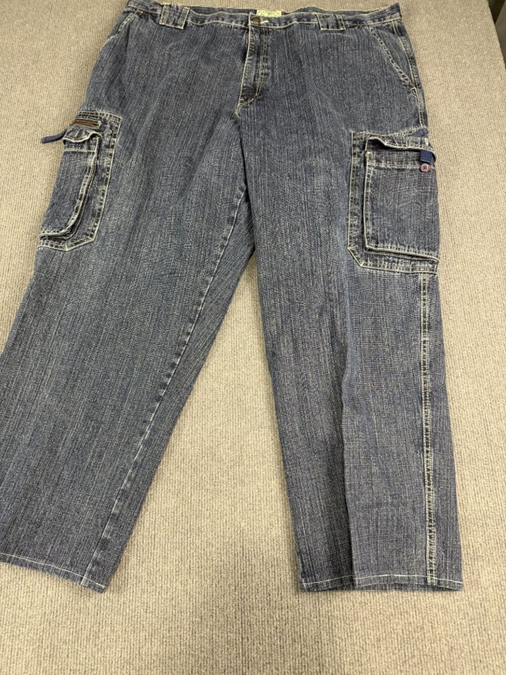 Liberty Blues Mens Blue Denim Cargo Pants 48x40